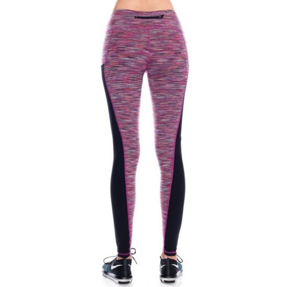 Space Dye Color Block Leggings - Picture 2 of 5